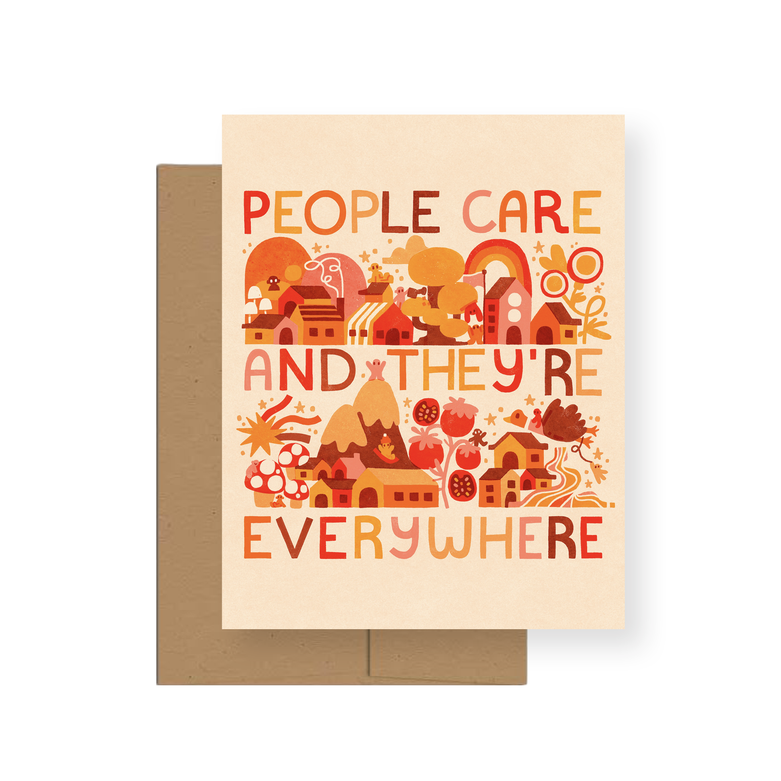 Everywhere — A2 Greeting Card