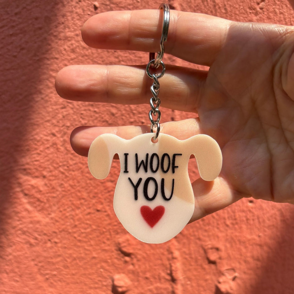 Dog & Cat Acrylic Keychains | 5 Style Options | Rescue Favorite Breed, I Woof You & Puppy Lover