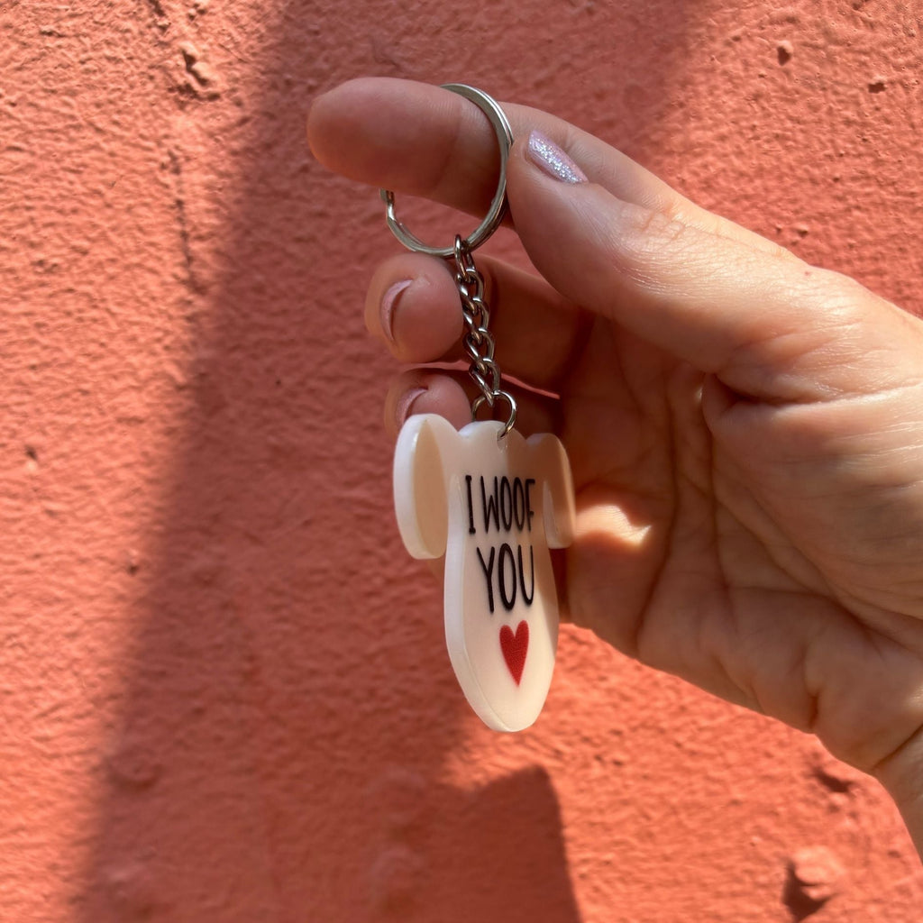 Dog & Cat Acrylic Keychains | 5 Style Options | Rescue Favorite Breed, I Woof You & Puppy Lover
