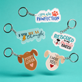 Dog & Cat Acrylic Keychains | 5 Style Options | Rescue Favorite Breed, I Woof You & Puppy Lover