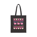 Adorable Pig Tote Bag with Flowers