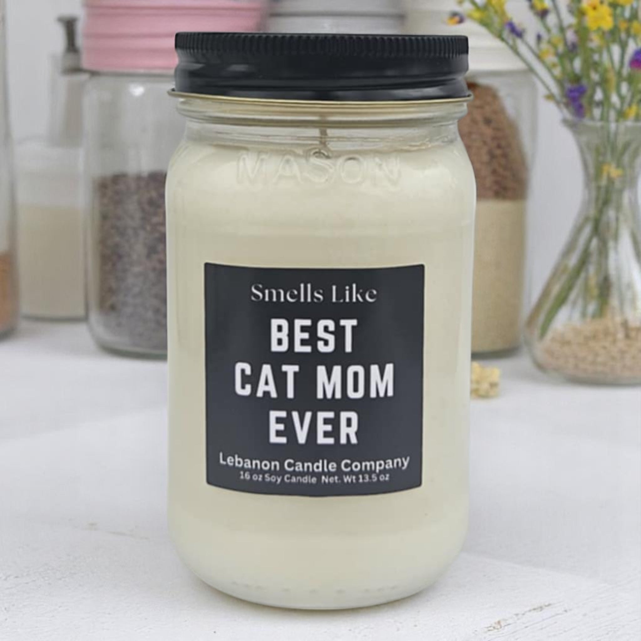 Best Cat Mom Ever Funny Candle