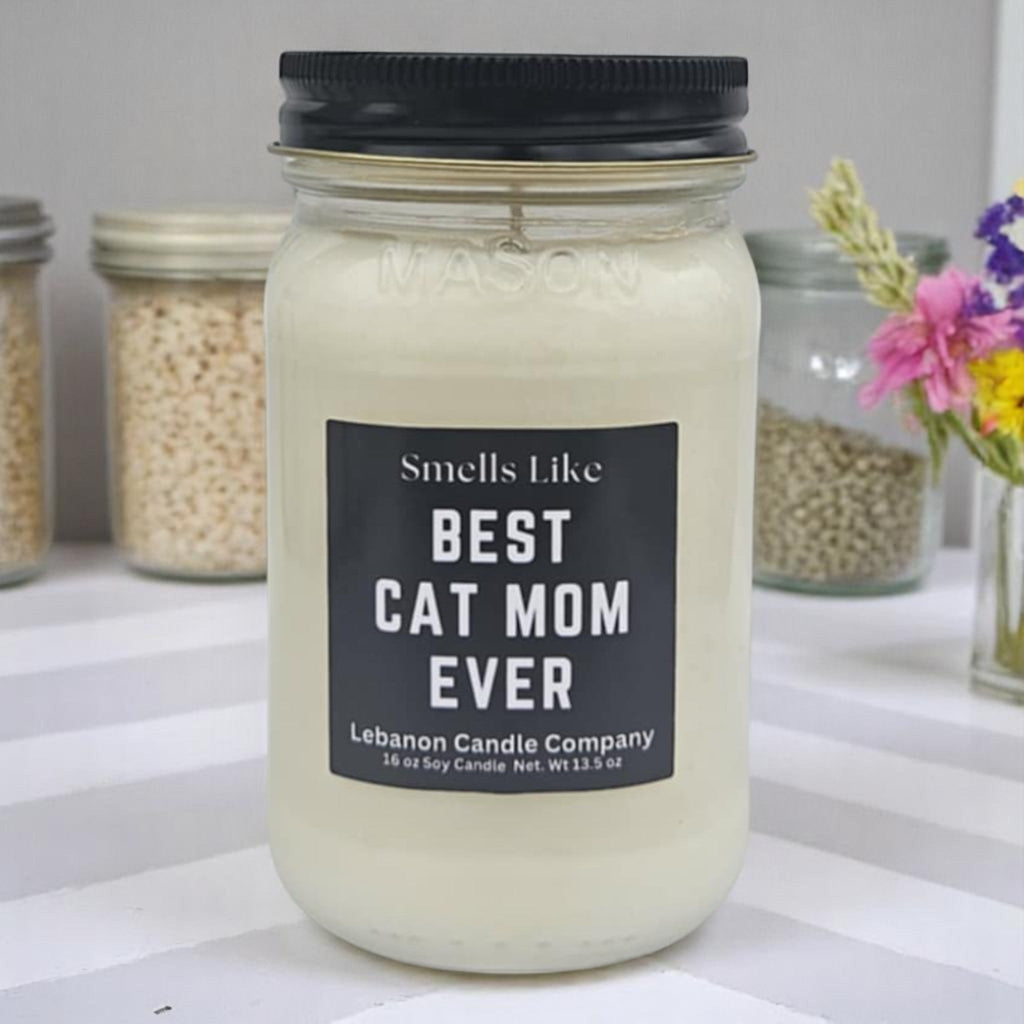 Best Cat Mom Ever Funny Candle