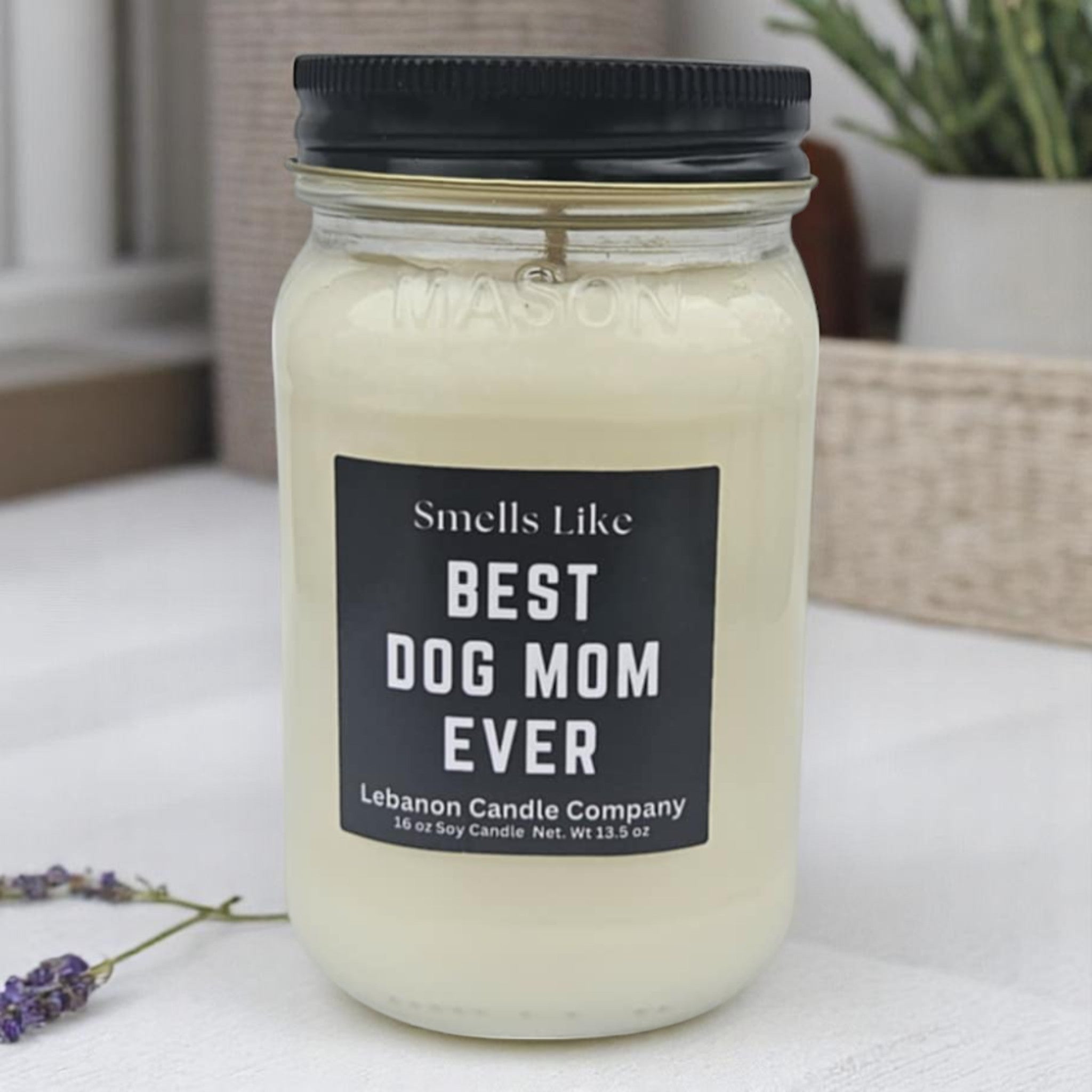 Best Dog Mom Ever Funny Candle