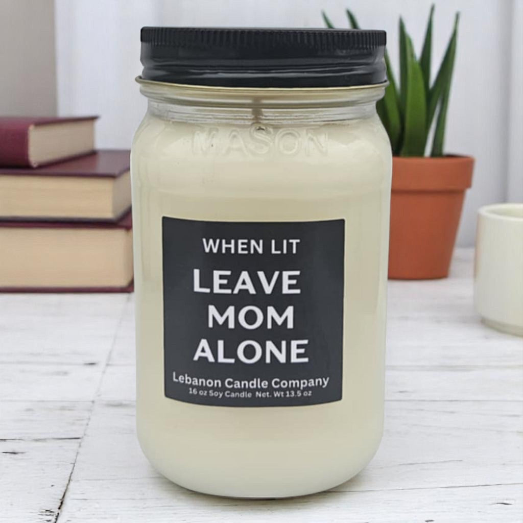 When This Is Lit Leave Mom Alone Funny Candle