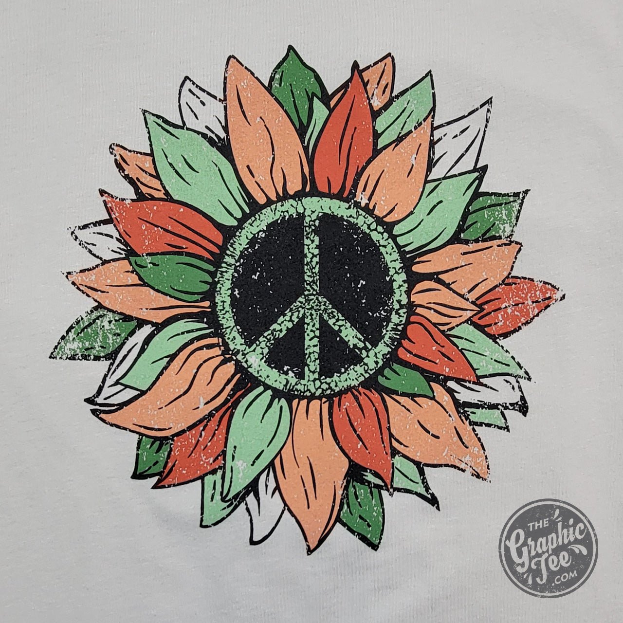 Peace Sunflower Short Sleeve Tee