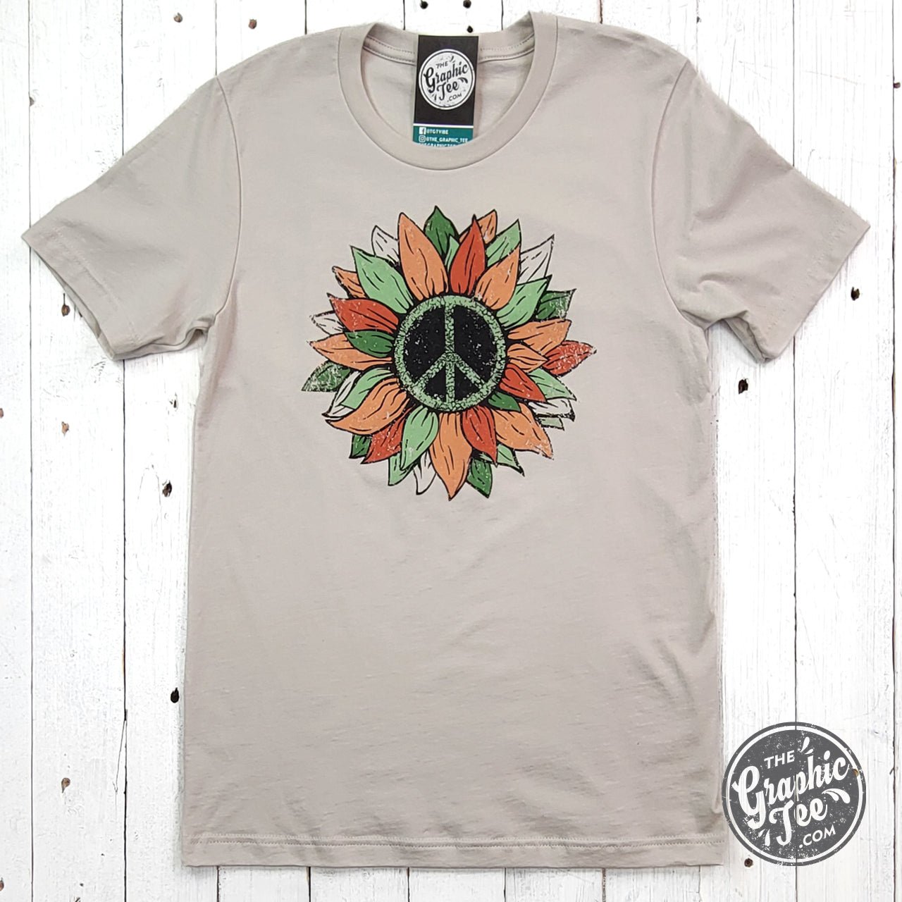 Peace Sunflower Short Sleeve Tee