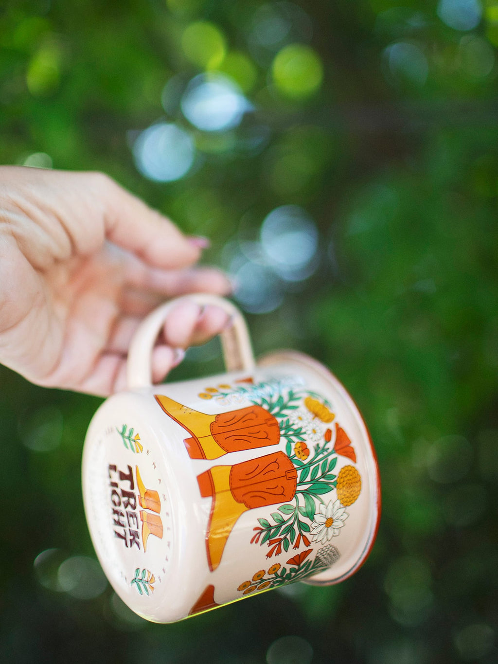 Western Bloom Enamel Mug 16oz