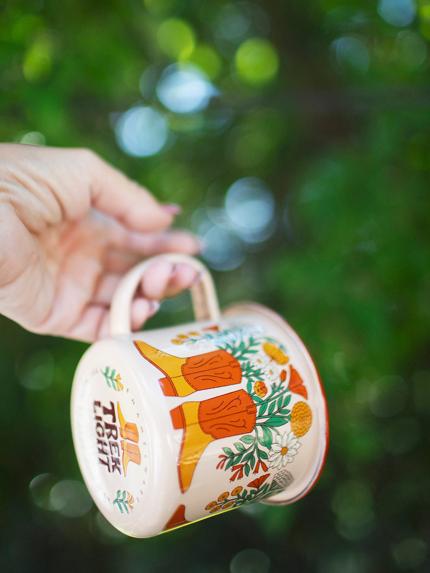 Western Bloom Enamel Mug 16oz